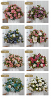 Boule de fleurs artificielles en rose turquoise de 50 cm, idéale pour les mariages, boule florale en soie d'hortensia pour la décoration de centre de table de mariage