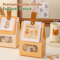 Boîte en papier personnalisée en gros avec poignée pour gâteaux et biscuits, logo personnalisé, emballage en papier écologique sur mesure