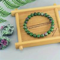 Bracelet extensible en perles de pierre naturelle d'apatite verte, unisexe, pour la protection de la santé et la guérison de l'âme, vente en gros