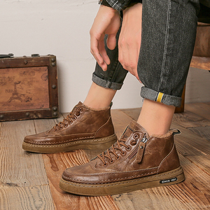 Nouvelles Chaussures Cargo Montantes Épaisses et Chaudes pour Hommes 39-44 – Tendance, Décontractées et Polyvalentes pour le Travail et les Jours Froids - Product Image 4