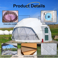 Dôme Géodésique de Luxe en PVC, Tente Hôtelière Glamping, Maison de Tente de Désert Ronde, Tente Dôme Coody Ciel Étoilé pour Camping