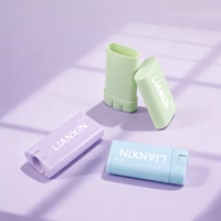 Bouteille vide en PP recyclable de 15g, colorée, avec logo personnalisé, pour déodorant rotatif et stick solide de protection solaire pour le visage, vente en gros