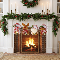 Nouveaux pendentifs clochettes de Noël 2026 au design original pour cheminée ou décorations d'arbre de Noël, ornements clochettes de Noël Père Noël et Élan