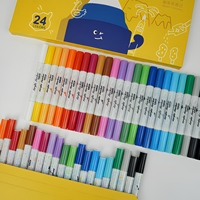 Marqueurs acryliques liquides STA 24 couleurs, double pointe, encre permanente imperméable, pour peinture artistique