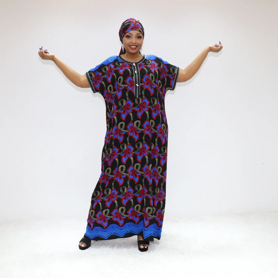 अफ्रीकी कपड़े कफ्तान मोरोकन जातीय प्रेम सहारा KT02-352FY निगेरिया फैशन दशिकी पोशाक