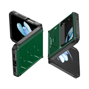 Funda Protectora Plegable para Teléfono Móvil <span class=keywords><strong>Samsung</strong></span> Galaxy <span class=keywords><strong>Z</strong></span> <span class=keywords><strong>Flip</strong></span> 4 <span class=keywords><strong>3</strong></span> 5G, Diseño Ejecutivo, TPU y PC, Estilo Armadura - Product Image 5