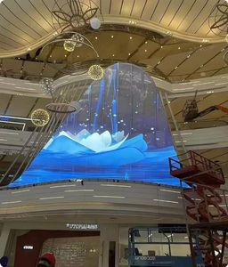 จอแสดงผล LED แบบโปร่งใส สีเงิน ติดผนังภายในอาคาร ติดตั้งแบบคงที่ หน้าจอความละเอียดสูงแบบ Full HD - Product Image 2