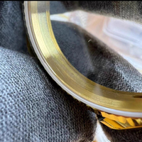 Montre mécanique de plongée étanche pour homme, personnalisée, de luxe, en or 18 carats, avec boîtier en forme de dent de chien