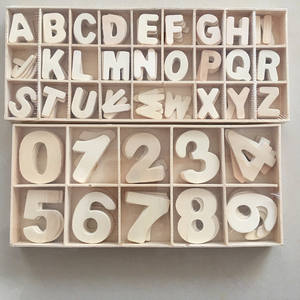 पर्यावरण के अनुकूल लोक कला लकड़ी के वर्णमाला पत्र बच्चों के लिए घर की सजावट सीखने और खिलौना भंडारण ट्रे के लिए बच्चों के लिए - Product Image 4