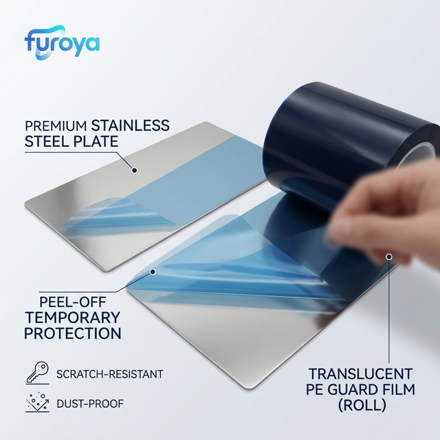 Stainless Steel Plate Temporary Soft Translucent Protection Film Scratch-Resistant Dust-Proof PE Guard Film Equipment