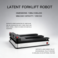 Robot d'entrepôt AGV avec navigation laser SLAM, évitement d'obstacles par laser, charge lourde 1200 kg