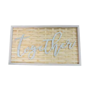 Wholesale Home Decor Wooden Signs Farmhouse Decor Holiday Painted Customized Wall Hanging Wood word Sign Plaques