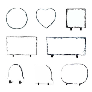 Bianco bianco bianco bianco sublimazione cuore rotondo rettangolo quadrato pietra Mix dimensioni artigianato placca all'ingrosso ardesia di roccia <span class=keywords><strong>foto</strong></span> - Product Image 1