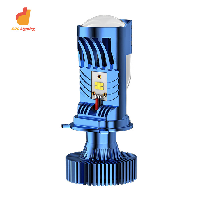 Car Accessories High Power H4 Mini Lens Bi-led Laser Projector DRL Silent High Speed Fan Cooling Car Led Headlight Auto Parts