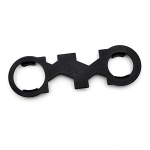Clé à double extrémité pour couvercle de valve 160 mm, métrique, en fer électrophorétique, qualité industrielle, à mâchoires lisses et ouverture arrondie - Product Image 3
