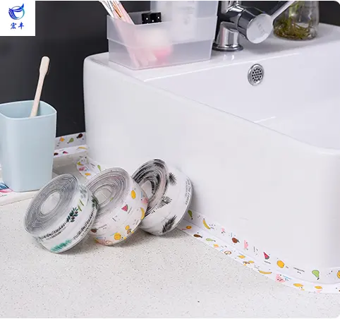 Cinta de sellado de PVC para fregadero de cocina, cinta autoadhesiva impermeable para costura de baño, pegatinas de cocina a prueba de polvo