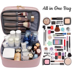 Double Layer Clear Cosmetic Bag Waterproof PVC Makeup Bag Travel <b>Toiletry</b> Organizer Portable Marble <b>Storage</b> Pouch for Women - Product Image 4