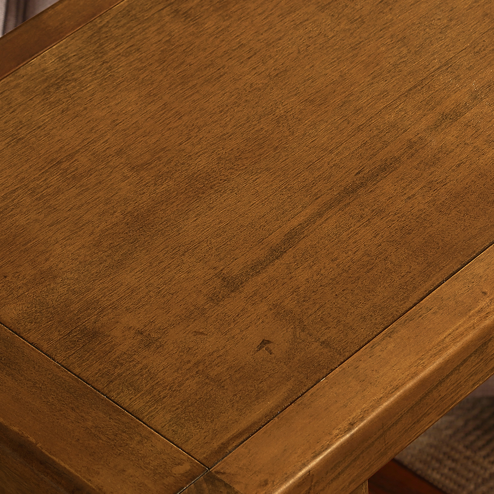 Américain Simple Conception Mobile en Bois Massif Petite Table D'appoint avec Roues