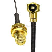 Kabel RFJumper Pasokan Pabrik, Jack N Female ke TS9 Lurus Berlapis Emas, Perakitan Kabel Pigtail RG316