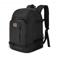 Sac à dos de snowboard professionnel pour homme MARITTON 50L en nylon résistant à l'eau pour voyage, ski, casque et accessoires (ROUGE)