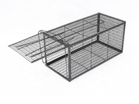 Piège à souris et rongeurs en cage métallique noire, capture vivante et sans cruauté, pour le contrôle des animaux