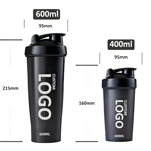Botella de agua de plástico para deportes de gimnasio con logotipo personalizado, botellas agitadoras de proteínas para batidos, mezclas de proteínas, Fitness - Product Image 3