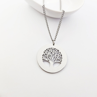 Collier arbre de vie celtique plaqué or 18 carats Collier arbre de vie généalogique Charme arbre de vie Bijoux de tous les jours minimalistes