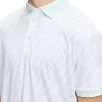 Groothandel op maat bedrukte ademende snel drogende vocht afvoerende performance 1-delige 230 gram heren mock neck golf poloshirt