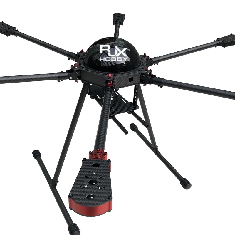 طائرة بدون طيار قابلة للطي من ألياف الكربون بإطار Hexacopter RJX مع معدات هبوط من ألياف الكربون