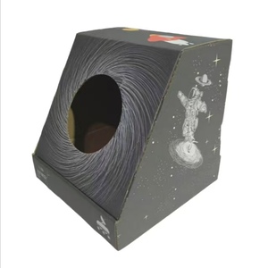 Maison pour <span class=keywords><strong>chat</strong></span> de haute qualité, classique, écologique, conçue pour l'espace, griffoir en <span class=keywords><strong>carton</strong></span>, matériau universel, <span class=keywords><strong>abri</strong></span> pliable pour chats - Product Image 1