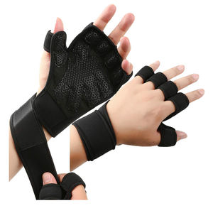 Gants de sport pour hommes en coton et cuir, logo personnalisé imprimé, pour musculation, entraînement, sport, voyage, couleur personnalisée, toutes tailles - Product Image 1