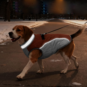 Chaqueta Impermeable para Perro, Acolchada Ultrasónica, Abrigo Cálido de Invierno para Mascotas, Forro Polar, Chaleco Reflectante para Cachorros, para <span class=keywords><strong>Bulldog</strong></span> Francés - Product Image 2