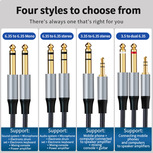 <span class=keywords><strong>Cable</strong></span> de Audio de 6.35mm Macho <span class=keywords><strong>a</strong></span> 6.35mm Macho <span class=keywords><strong>para</strong></span> <span class=keywords><strong>Conectar</strong></span> una <span class=keywords><strong>Guitarra</strong></span> Eléctrica <span class=keywords><strong>a</strong></span> un Altavoz, <span class=keywords><strong>Cable</strong></span> de Dos Pines de 6.5mm <span class=keywords><strong>para</strong></span> Micrófono - Product Image 6