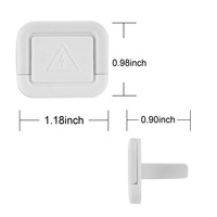 Cache-prise enfant transparent pour prise américaine, sécurité bébé, éclairage LED, serrures magnétiques pour armoire, sangles de sécurité, marque JINJIU, modèle E02