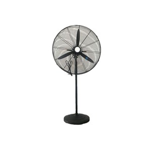 Industrial Fan Axial 48 In Black Plastic Blade Electric <b>Stand</b> Mount Button <b>Control</b> High Power Cooling Factory Use - Product Image 3