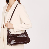 Sac à bandoulière chic et minimaliste en cuir fendu imperméable pour femme - Fourre-tout et sac bandoulière polyvalent pour usage quotidien au design épuré