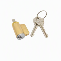 Cylindre de serrure de porte d'armoire en laiton satiné durable, en laiton massif, avec clé en acier, pour accessoires de quincaillerie d'armoires de contrôle – Vente directe usine