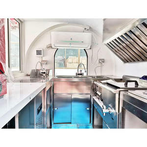 <span class=keywords><strong>Remorque</strong></span> ronde mobile de cuisine de camion de voie de nourriture de barbecue pour des chariots de café de camion de Tacos de restauration rapide de rue - Product Image 6