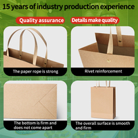 Sac cadeau personnalisé en papier kraft de luxe marron Logo en relief fabriqué en Chine pour l'emballage de vêtements Cadeau Shopping Exposition Artisanat Fourrure