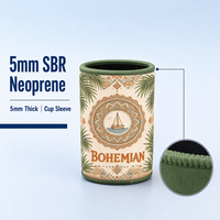 Porte-canettes isotherme en néoprène de 5 mm d'épaisseur avec logo personnalisé pour canettes de bière de 12 oz