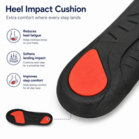 Semelles intérieures pour chaussures de sport, pour hommes et femmes, en EVA, absorbant les chocs, coussinets de soutien pour le talon et l'avant-pied, respirants, évacuant l'humidité, confortables