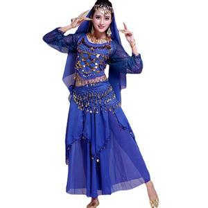 Jh348 Mujeres Árabe Traje de Danza del Vientre Vestido de Boda <span class=keywords><strong>Ropa</strong></span> de Danza del Vientre Mantilla <span class=keywords><strong>Ropa</strong></span> de Actuación Tela India Sexy 6 Piezas - Product Image 5