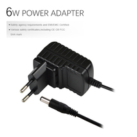 Adaptateur secteur AC/DC 6V 1A 6W avec prise interchangeable EU US UK AU, certifié CE RoHS, pour les voyages, la vidéosurveillance, les capteurs intelligents, fabricant OEM