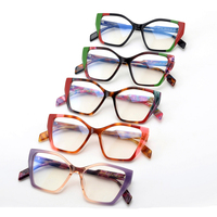 Marco óptico de acetato de laminación de diseño personalizado Marco de gafas de calidad de ojo de gato de lujo con calidad superior