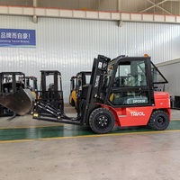 Chariot élévateur à cabine fermée 3 tonnes, godet de chariot élévateur 4T 3,5T 6 tonnes, chariot élévateur diesel avec moteur Xinchai