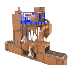 Automatisches kontinuierliches Reinigungsgerät Sandstrahlschrank Gürtel Draht-Schuss-Schlagherdmaschine für Aluminium-Schablonenmaschine