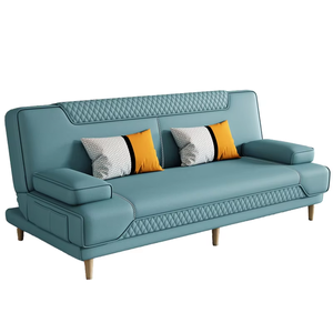 Sofá Cama Plegable Cuadrado de Piel Sintética de Doble Uso, Tres Plazas, Estilo Moderno y Sencillo para Apartamentos Pequeños, Resistente a Arañazos de Gatos - Product Image 3