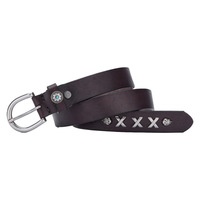 Sabuk Kulit Pria Sabuk Koboi Barat Sabuk Pria Vintage Amerika Buatan Tangan Dekoratif Retro Koboi Rodeo Aksesori Fashion Denim