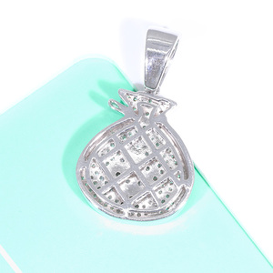 Pendentif rond en stock, diamant moissanite VVS, certificat GRA, plaqué or, argent sterling 925, passe le test du diamant, cadeau unisexe - Product Image 5