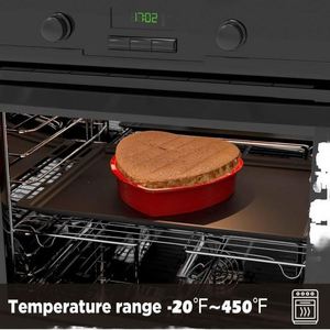 Large Heart Orange <b>Silicone</b> Cake Mold Nonstick Food Grade Silicon <b>Baking</b> Pan Single OPP Bag Packed - Product Image 4